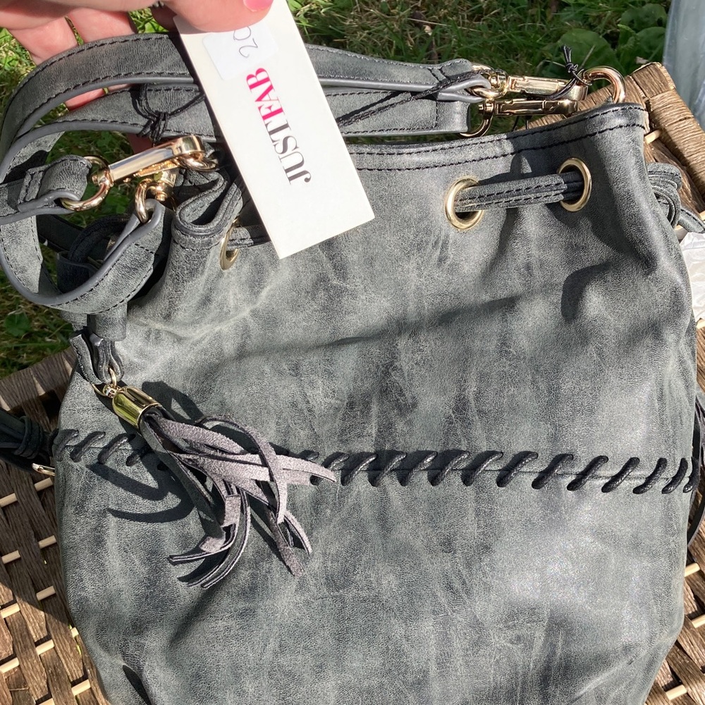 JustFab Charcoal Shoulder satchel Bag